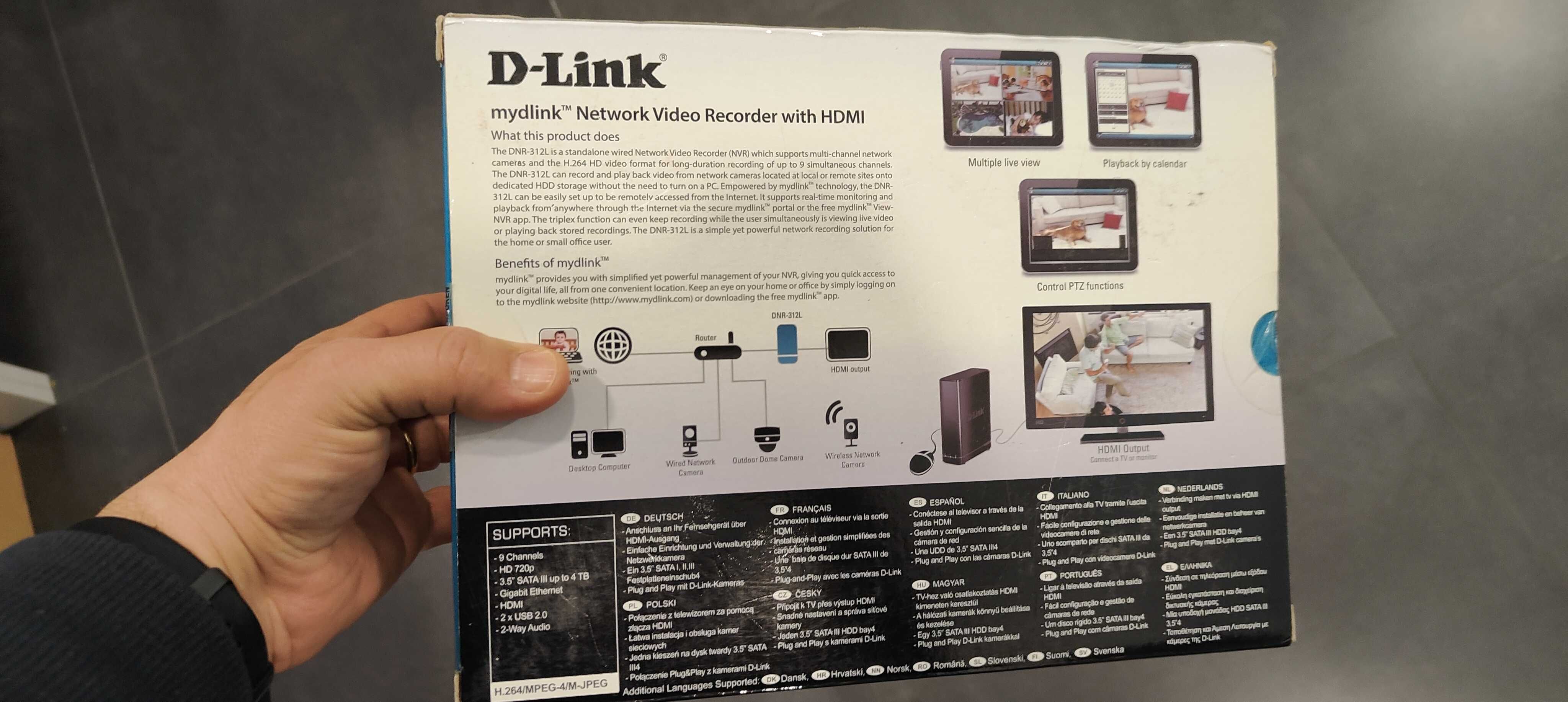 Vendo NVR 9 canais D-LINK DNR-312L selado