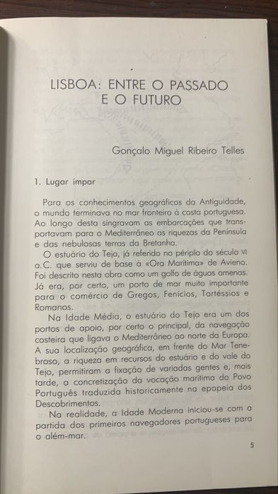 Lisboa Entre o Passado e o Futuro