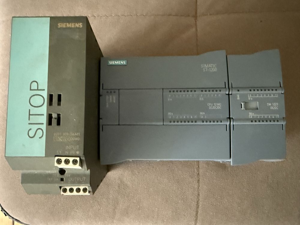 S7 Siemens 1200  1214C DC/DC/DC z SM1223 i zasilaczem PLC bez HMI
