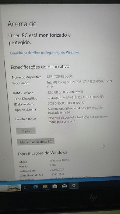 Portátil HP Zbook Fury Xeon