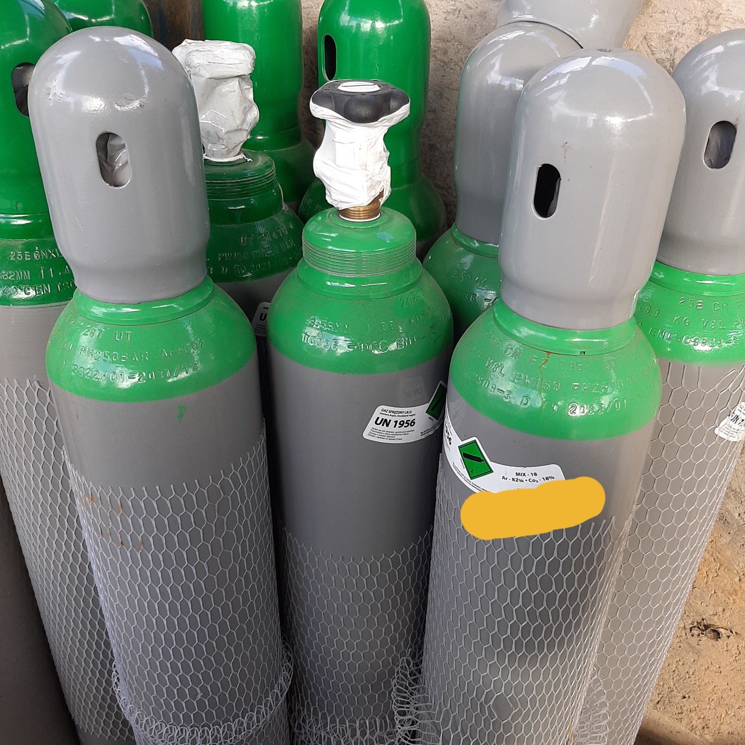 Butla 8 litrów CO2 / MIX / ARGON / AZOT / NH5