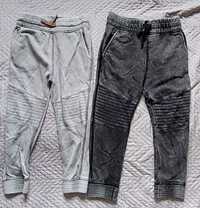 Joggersy H&M 110 ala miękkie jeansy spodnie dresowe komplet zestaw