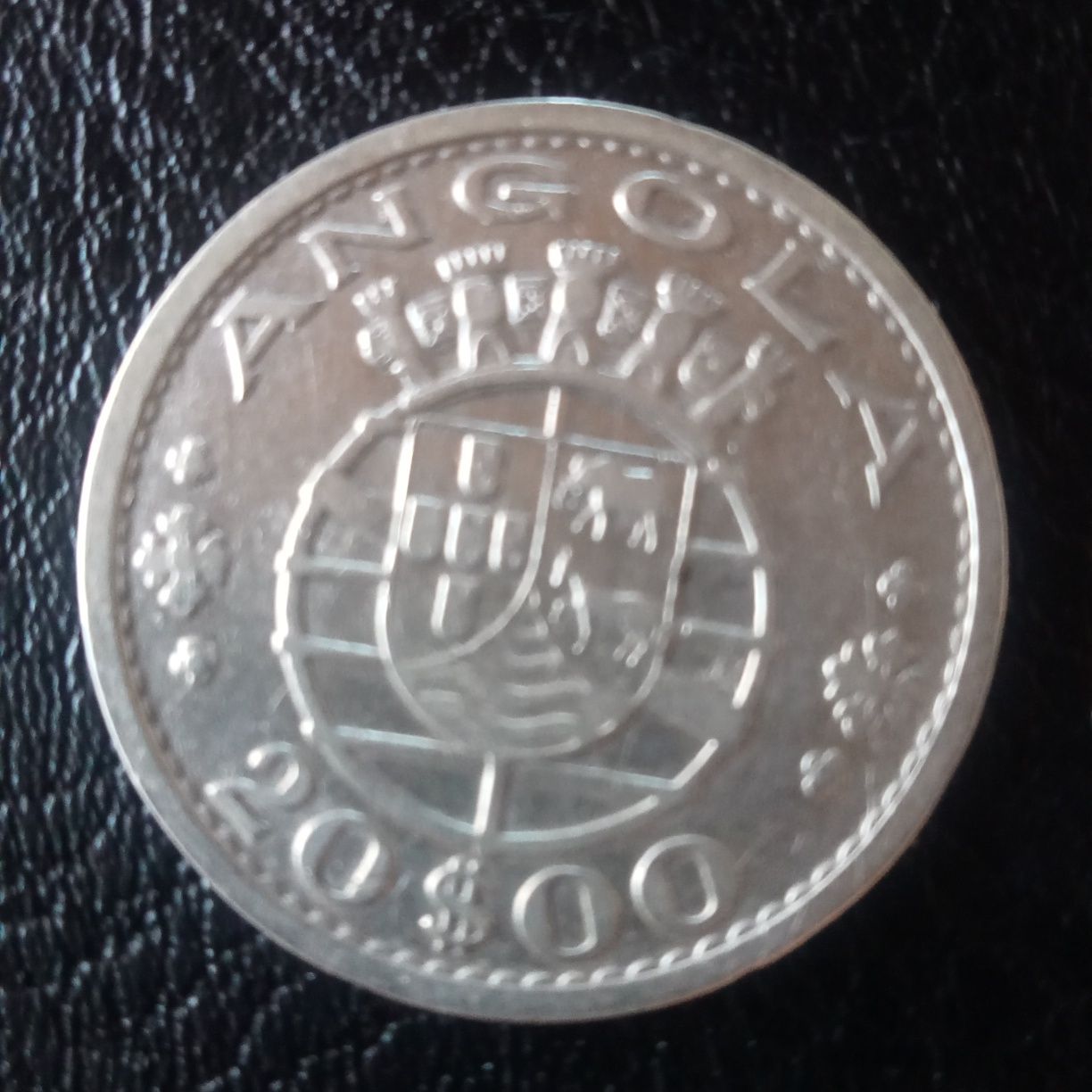 moeda em prata Angola  20.00 1952