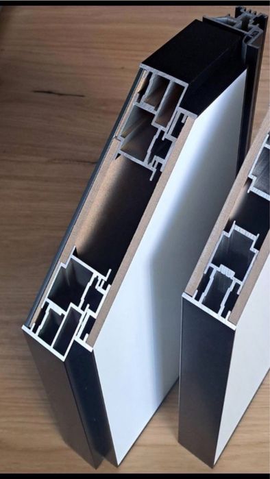 ДВЕРІ прихованого монтажу інсайд відкр ALUM КАРКАС СРІБНИЙ/ЧОРНИЙ