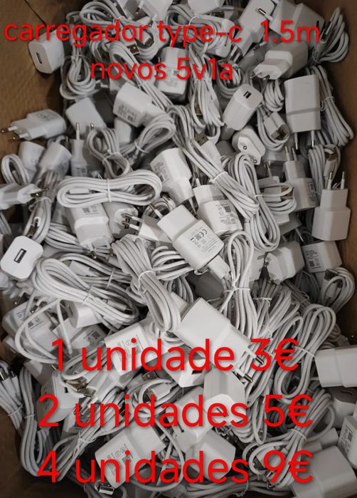 Carregador type-c 1.5m *novos*
