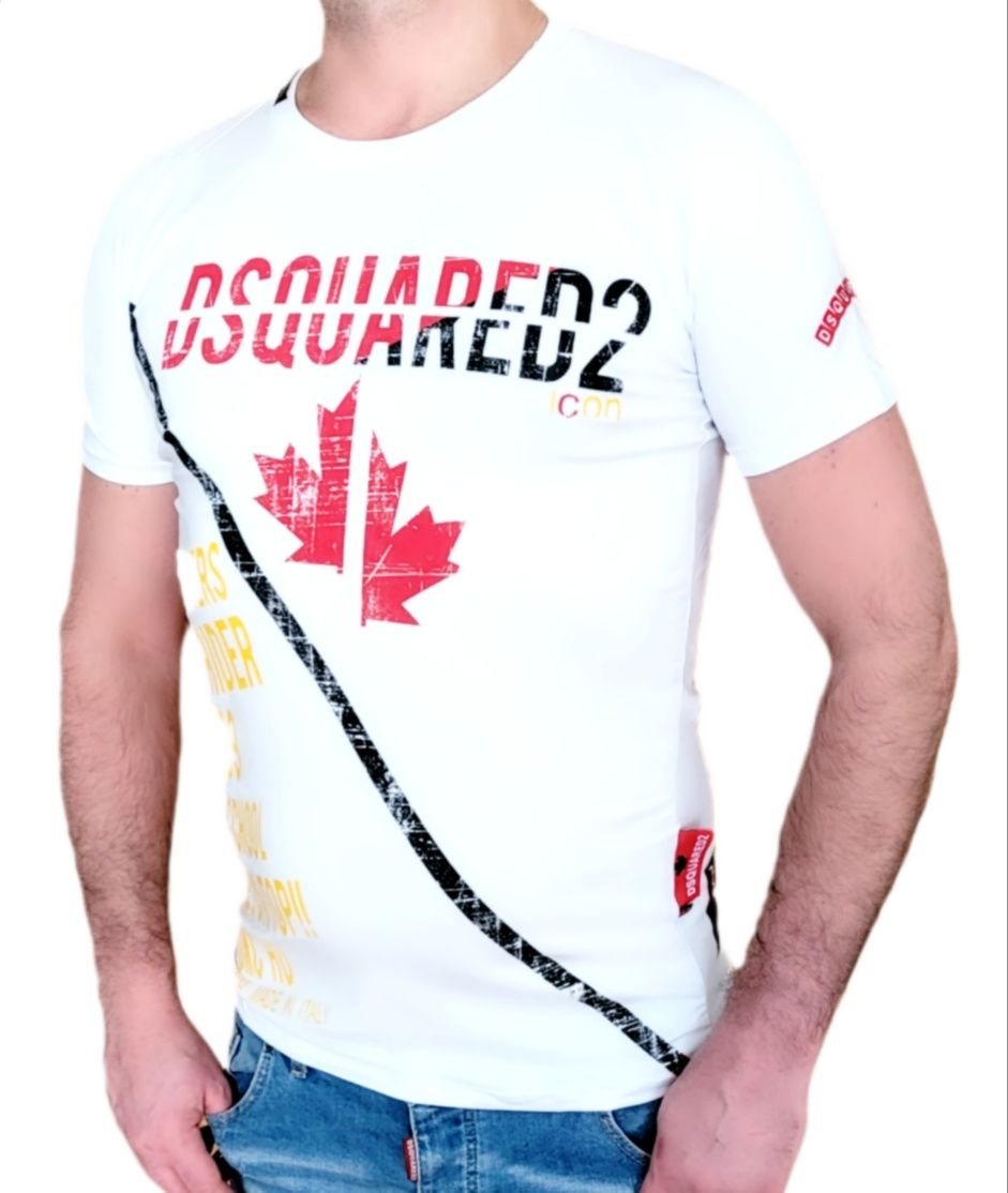 Dsquared2 T-Shirt Koszulka męska DS  Icon  biała