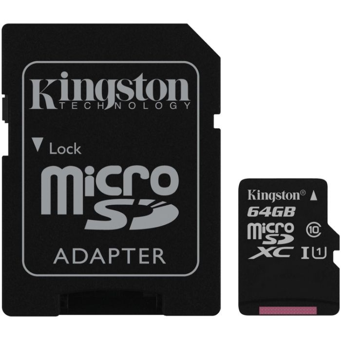 Cartão de Memória Kingston de 16GB (disponível também de 32GB/ 64GB)