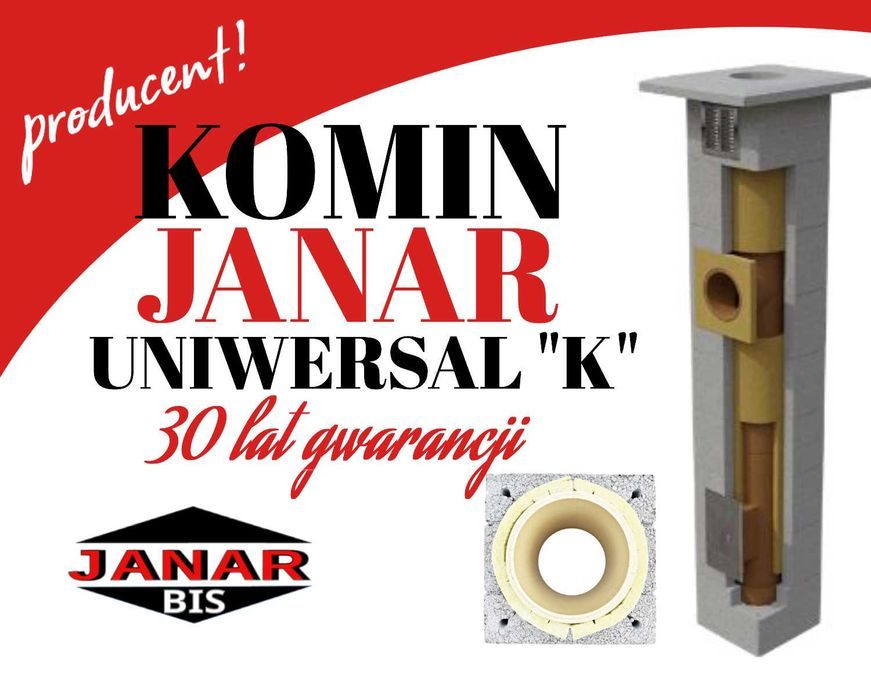 Komin systemowy ceramiczny Janar Uniwersal K 8M