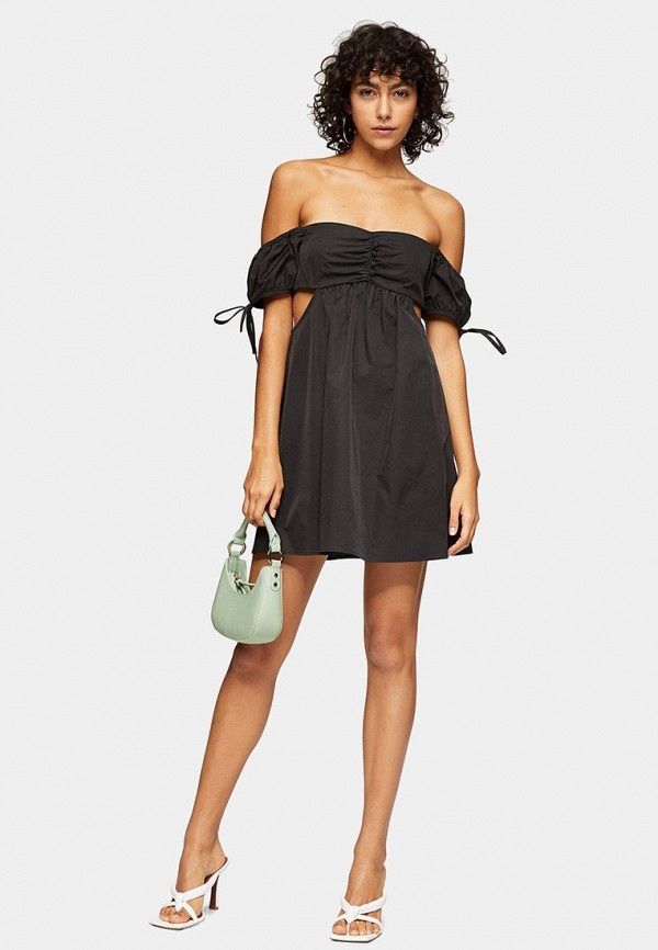 Платье с открытыми плечами TOPSHOP