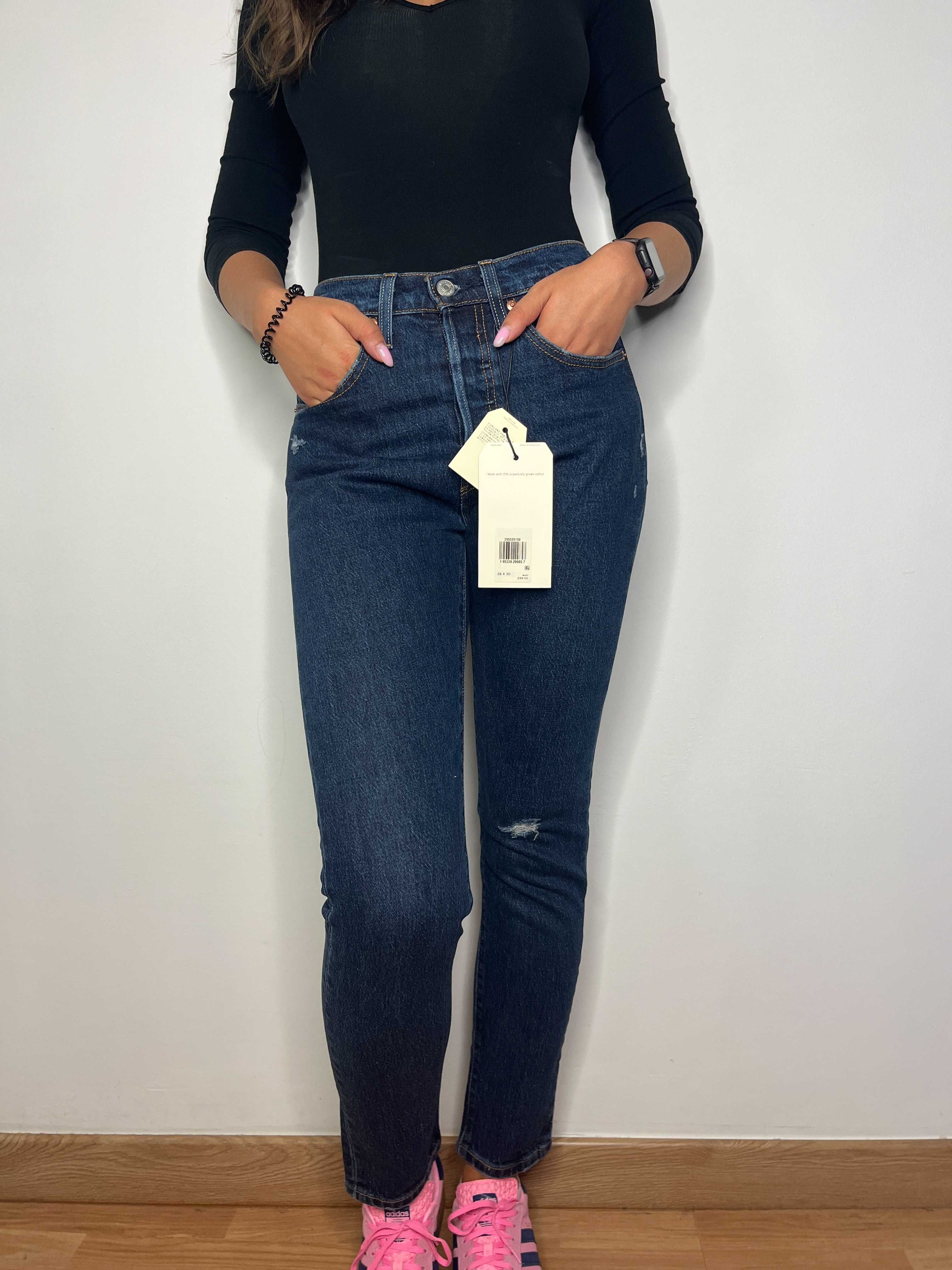 Nowe spodnie dżinsowe jeansy Levi's 501 skinny premium W26