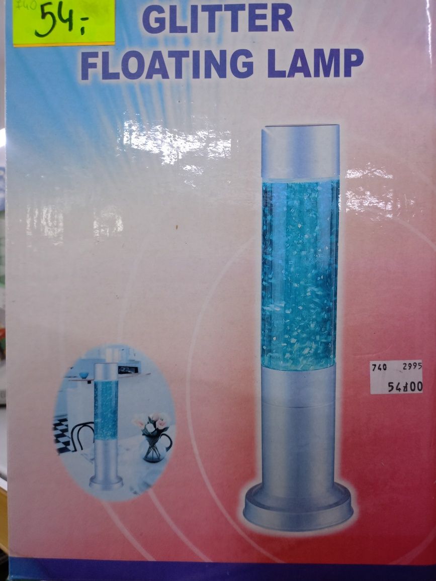 Podświetlana lampa LED  z bąblującą wodą 30 cm