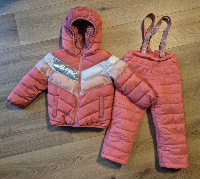 Zestaw zimowy/narciarski dla dziewczynki. Rozmiar 98