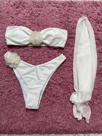Nowy strój kostium kąpielowy bikini dwuczęściowy biały shein M/L