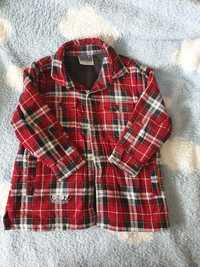 Ocieplana koszula w kratkę, kurtka wiosenna Topolino rozmiar 110