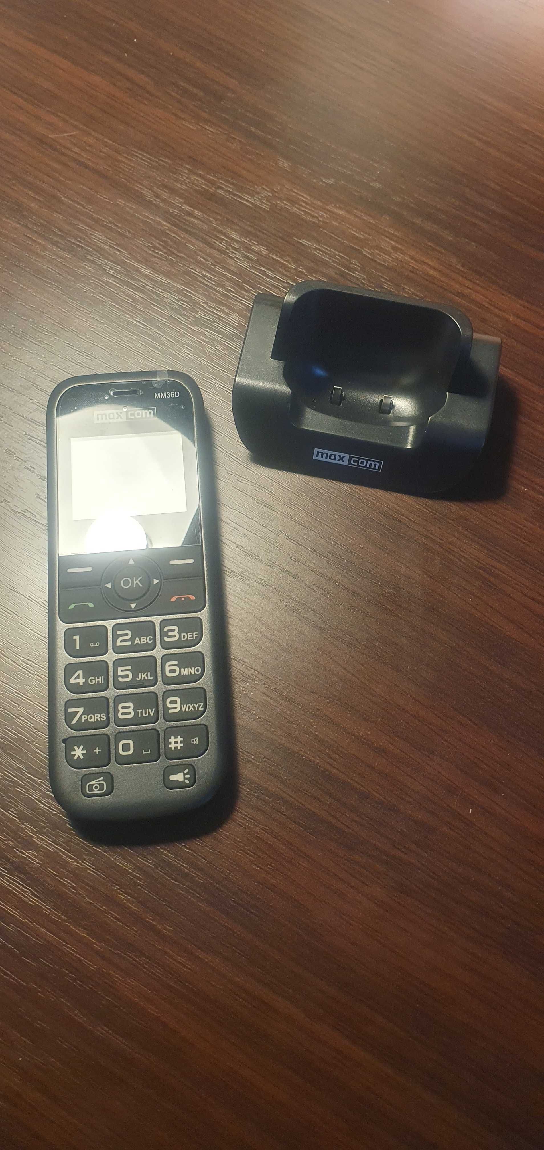 Telefon domowy firmowy SD SIM radio latarka