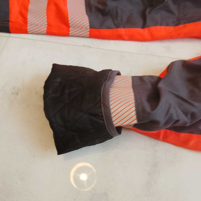 Strój roboczy zimowy spodnie+ kurtka+ czapka typu bandytka.