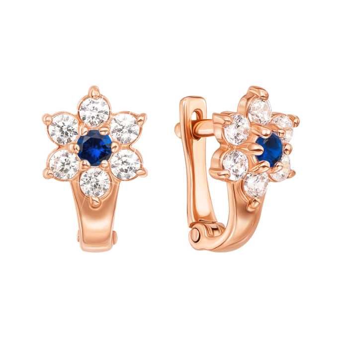 Сережки дитячі, золото 585, Золотий Вік