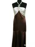Sukienka - satyna - 38 M - biust 85 cm Maxi