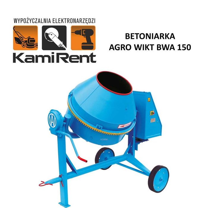 Wynajem, wynajmę Betoniarka Agro-Wikt 150L, wypożyczalnia