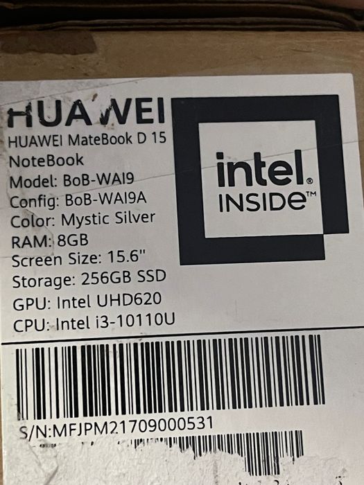 HUAWEI MateBook D15 (BoB-WAI9)