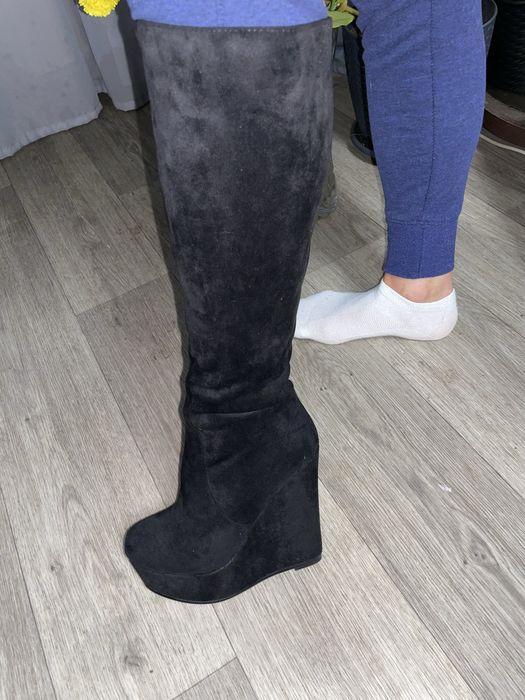 Чоботи жіночі еко-замш зимові