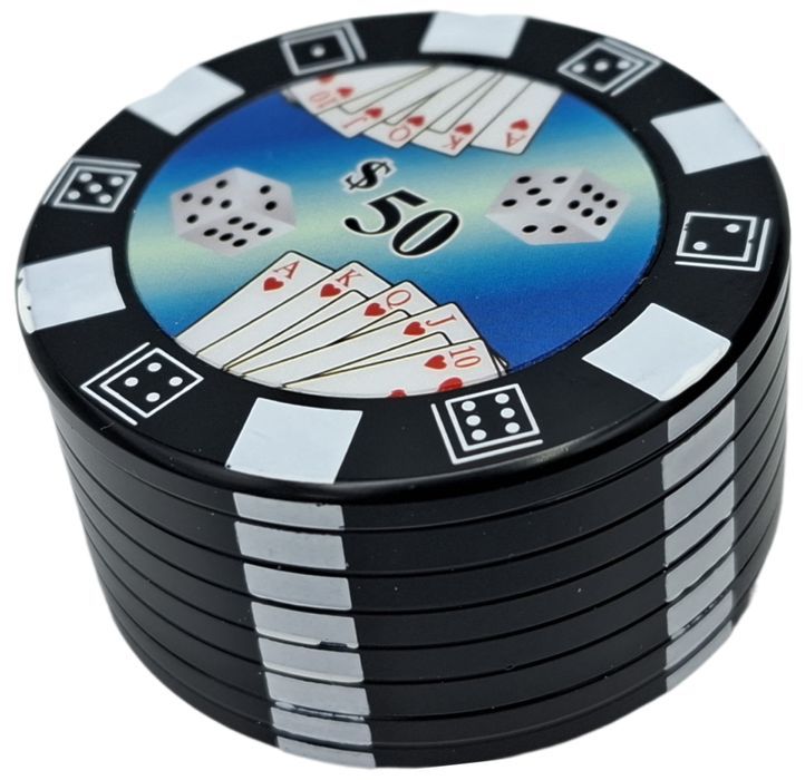 Nowy Młynek metalowy do tytoniu zioła crusher grinder żeton poker