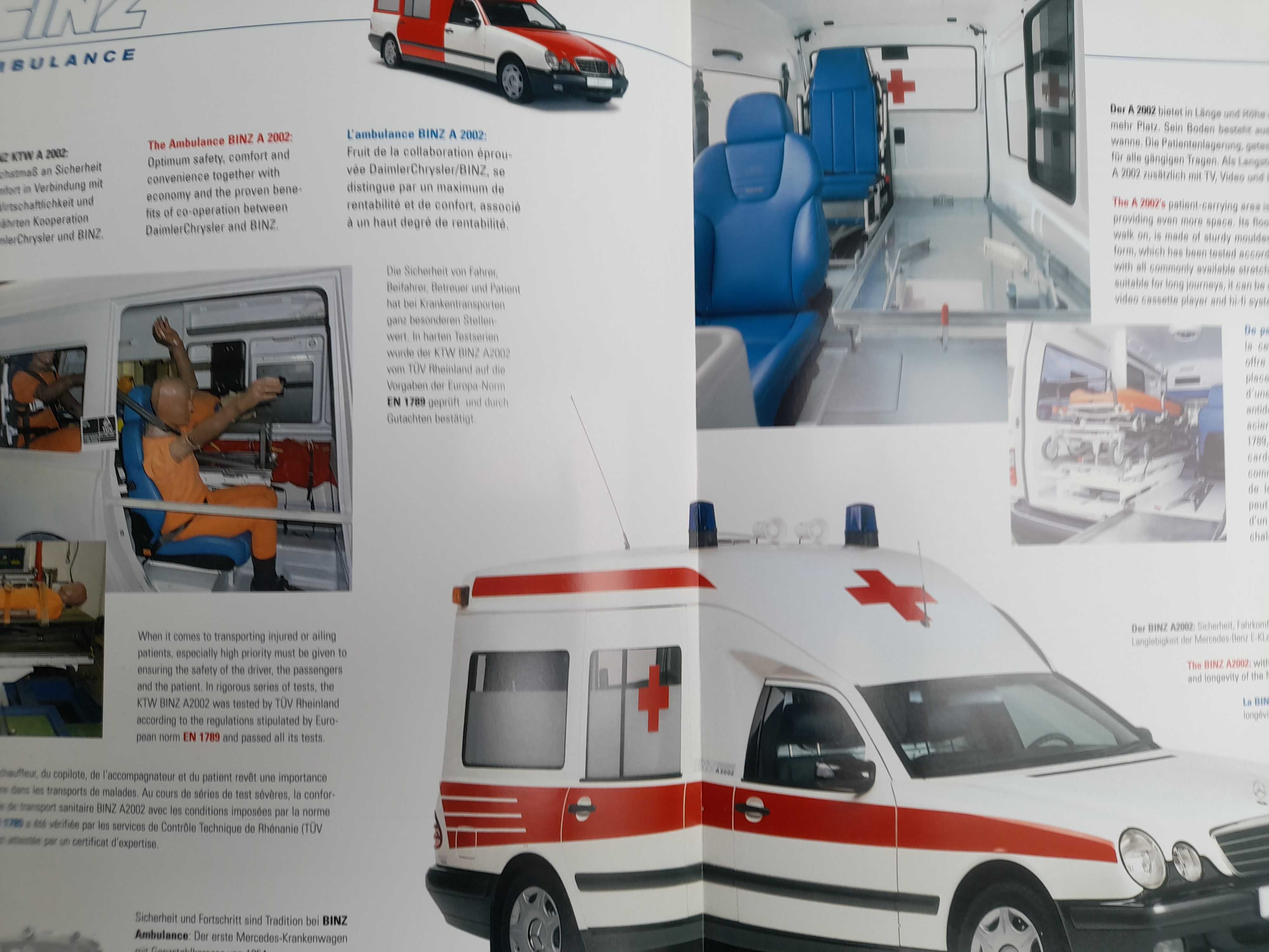 BINZ MERCEDES W211 ambulans karetka pogotowia język niemiecki