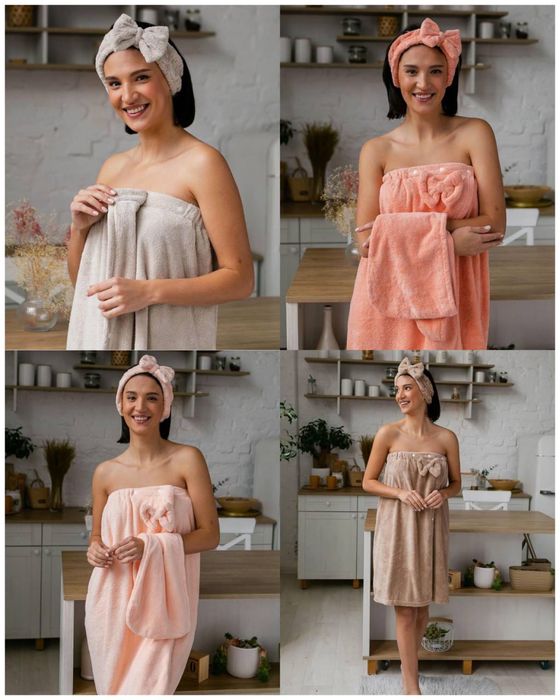 Рушник-халат для сауни, ванни, душу