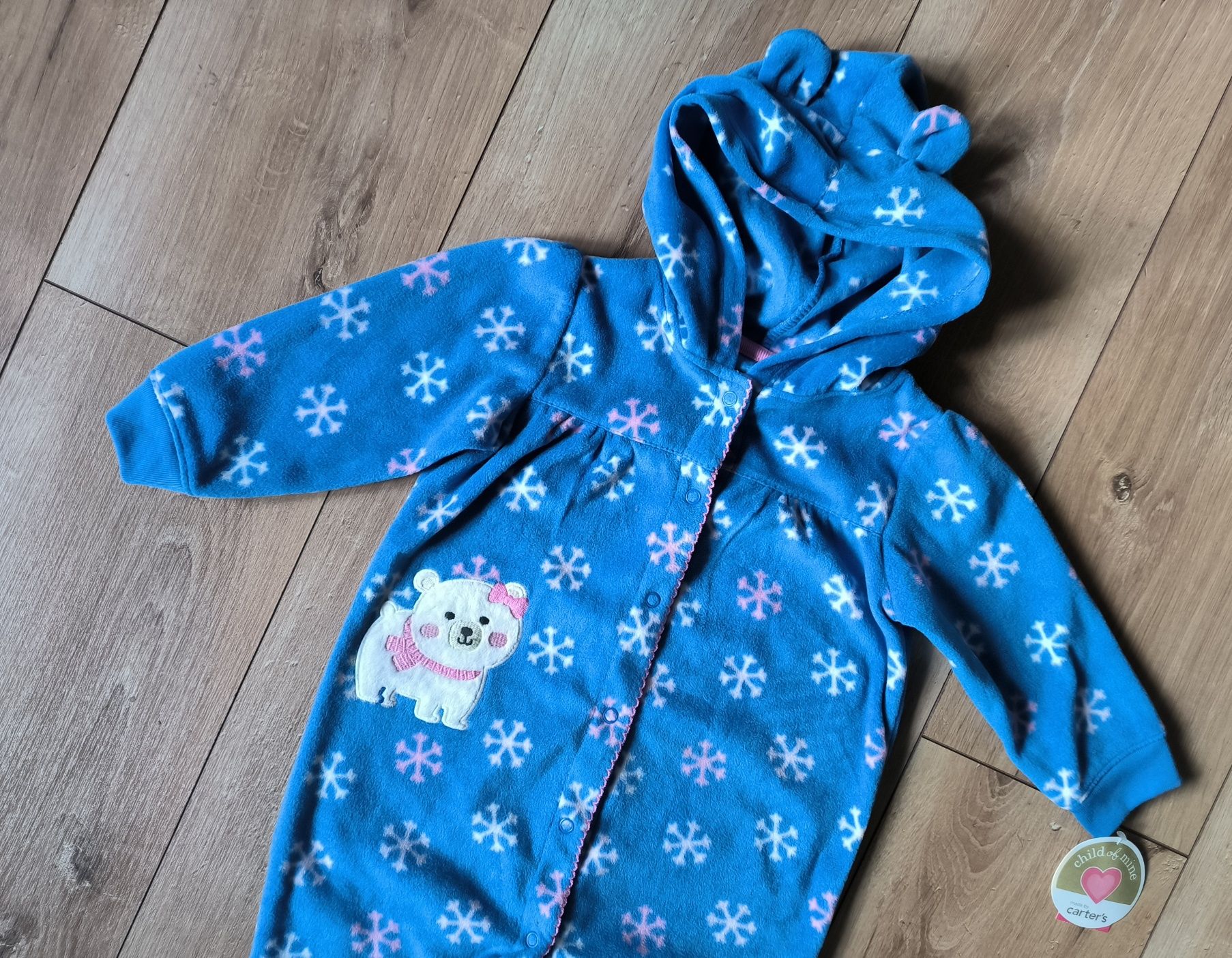 Carters kombinezon pajac pajacyk z uszami r. 18M polarowy