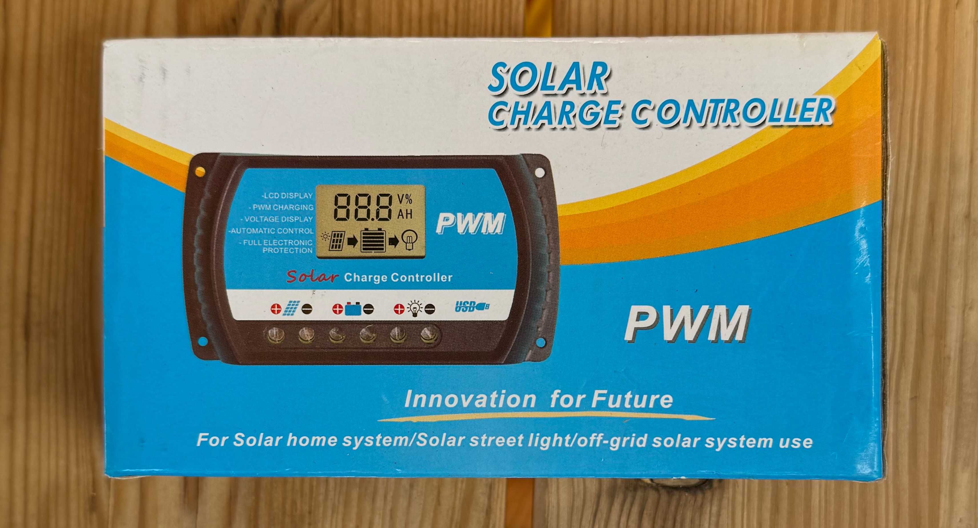 PWM Solar Charge Controller with LCD Display and USB Port (10A)