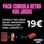 Consola Retro 400 jogos + bolsa + comando + cabo tv