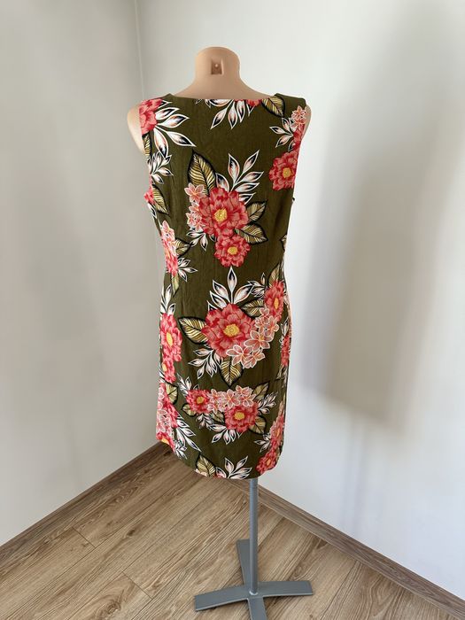 Lniana sukienka papaya rozmiar 40 57% len