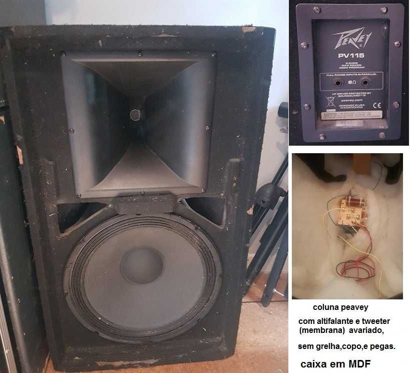 2 caixas de Colunas de 15 + 1 Peavey pv-115 - aceito trocas