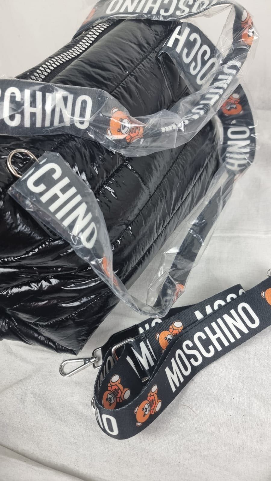 Torba maly mis Moschino torebka pikowana nowość logowana