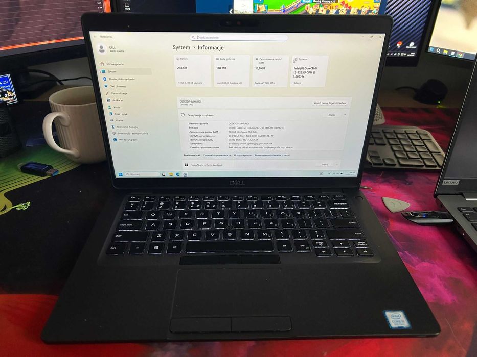 Dell Latitude 5400 | i5-8gen | 16GB | 240 m.2 | Win 11 pro oryginalny