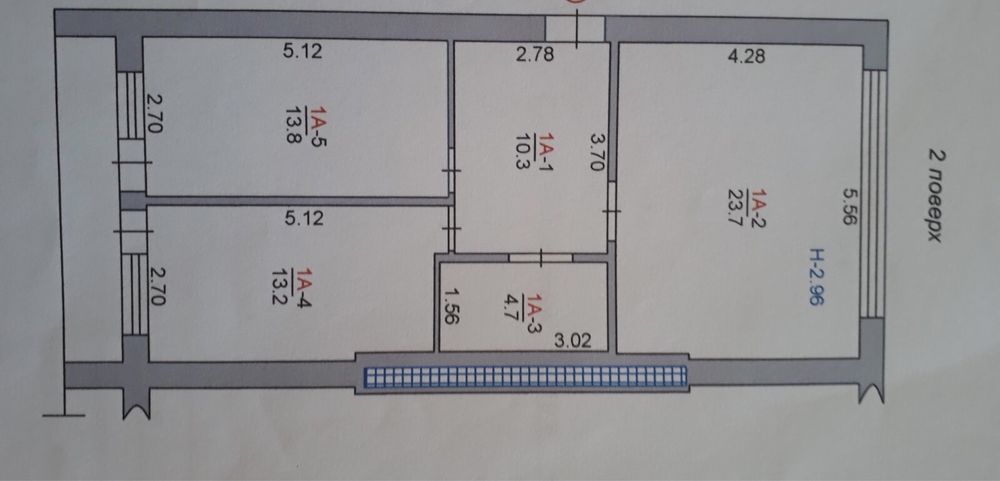 Продам большую 2х ком. квартиру в малоквартирном доме  г. Черноморск