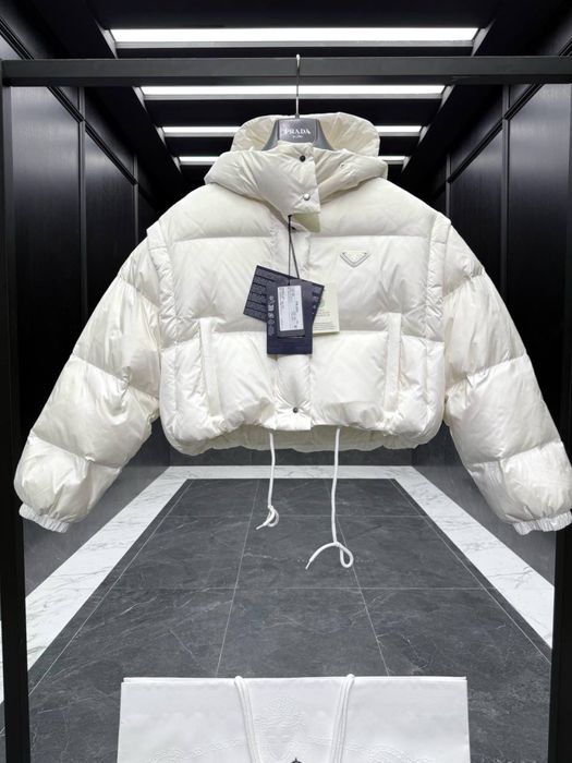 Пуховик Прада Prada жіночий натуральний качиний пух