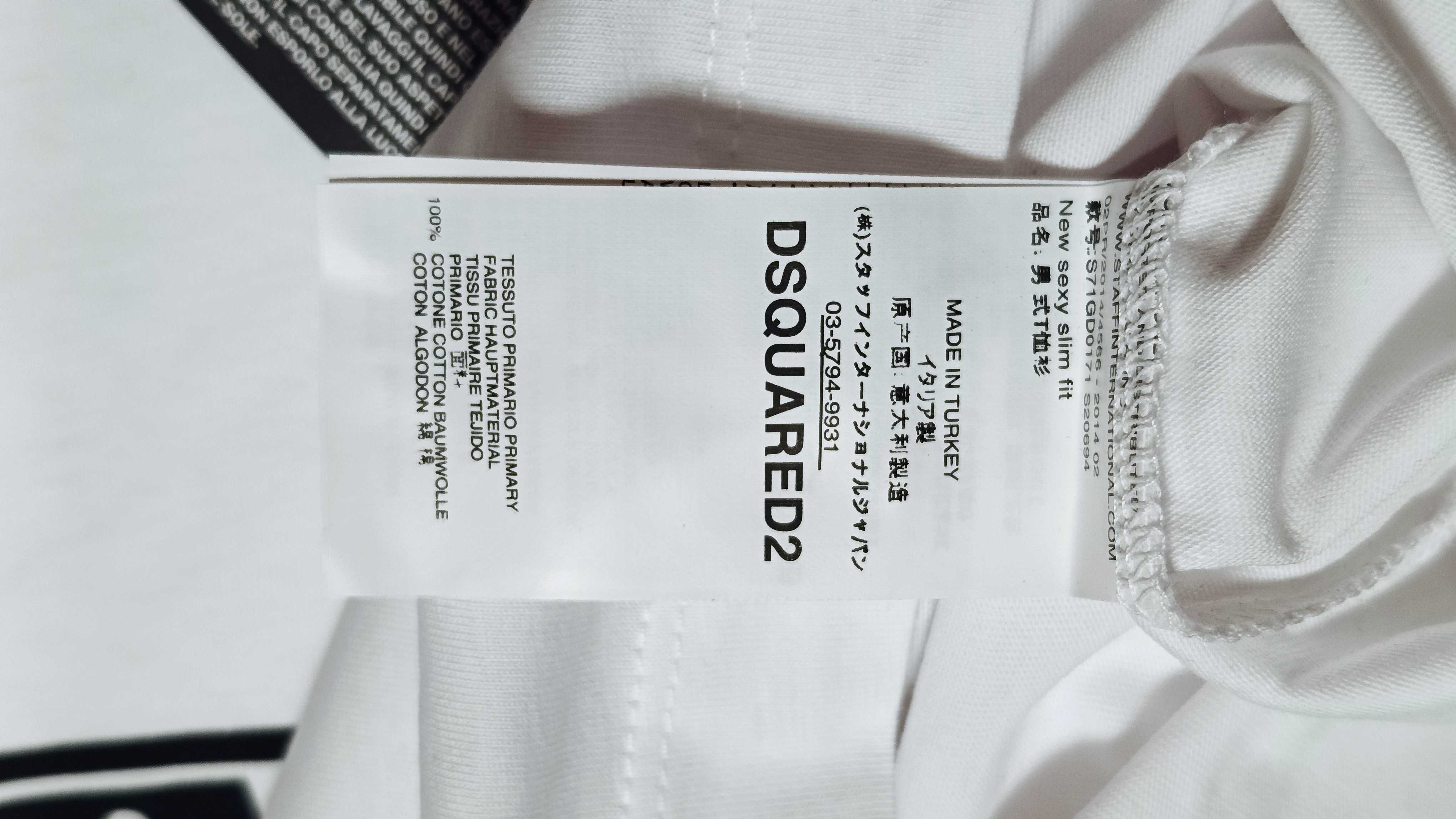 Męska koszulka t-shirt DSQUARED2 r.XL nowa stan idealny