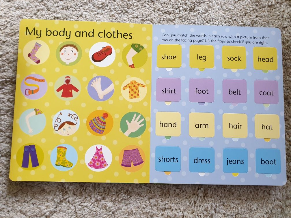 Word book słówka po angielsku okienka klapki