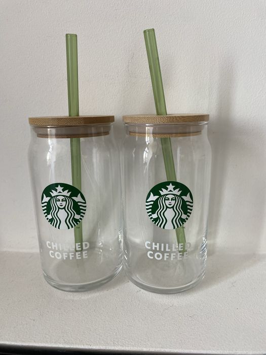 Starbucks chilled coffee glass becker