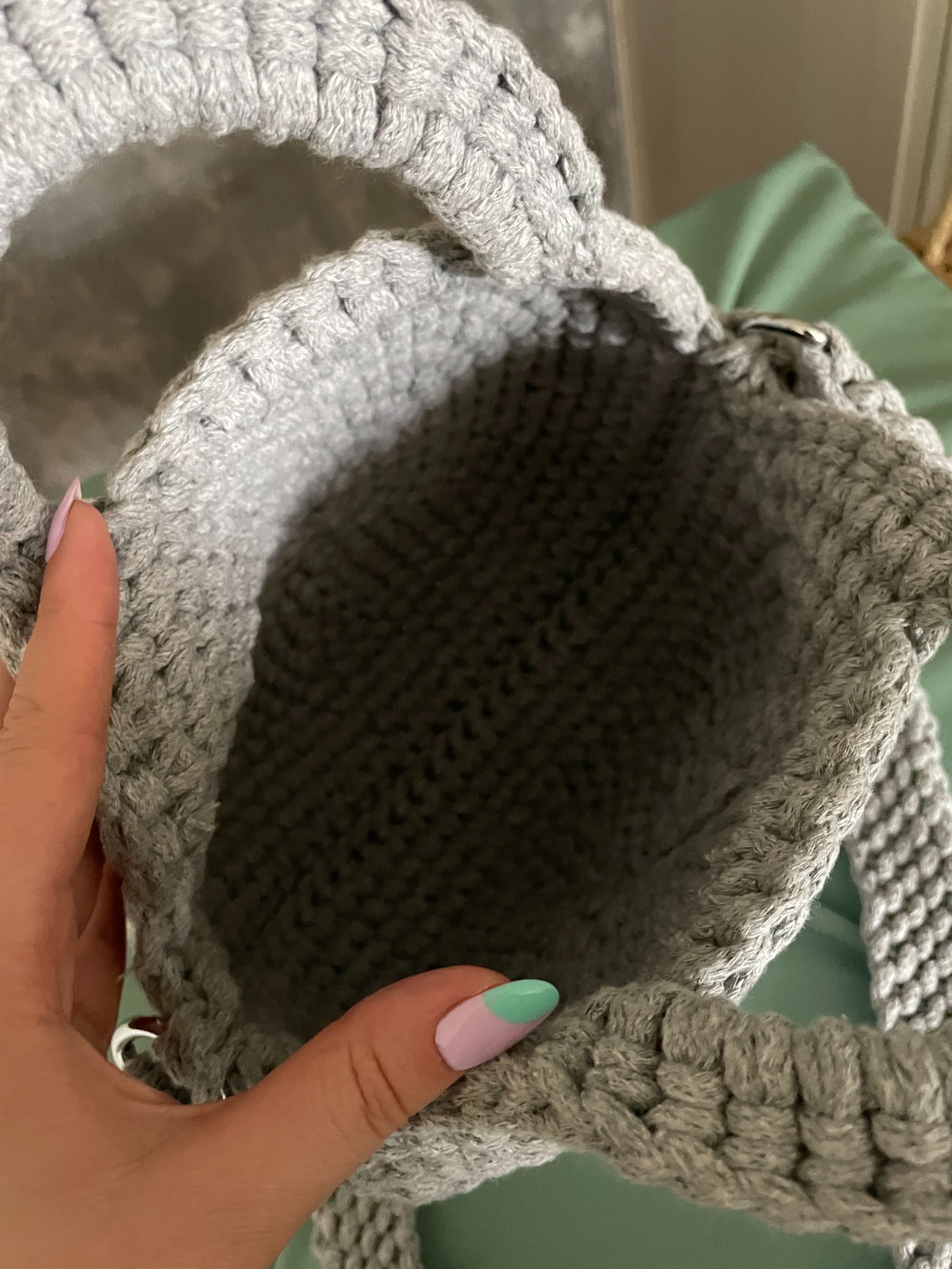 torebka ze sznurka bawełnianego HANDMADE