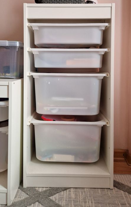 Trofast bialy pojemniki ikea regał