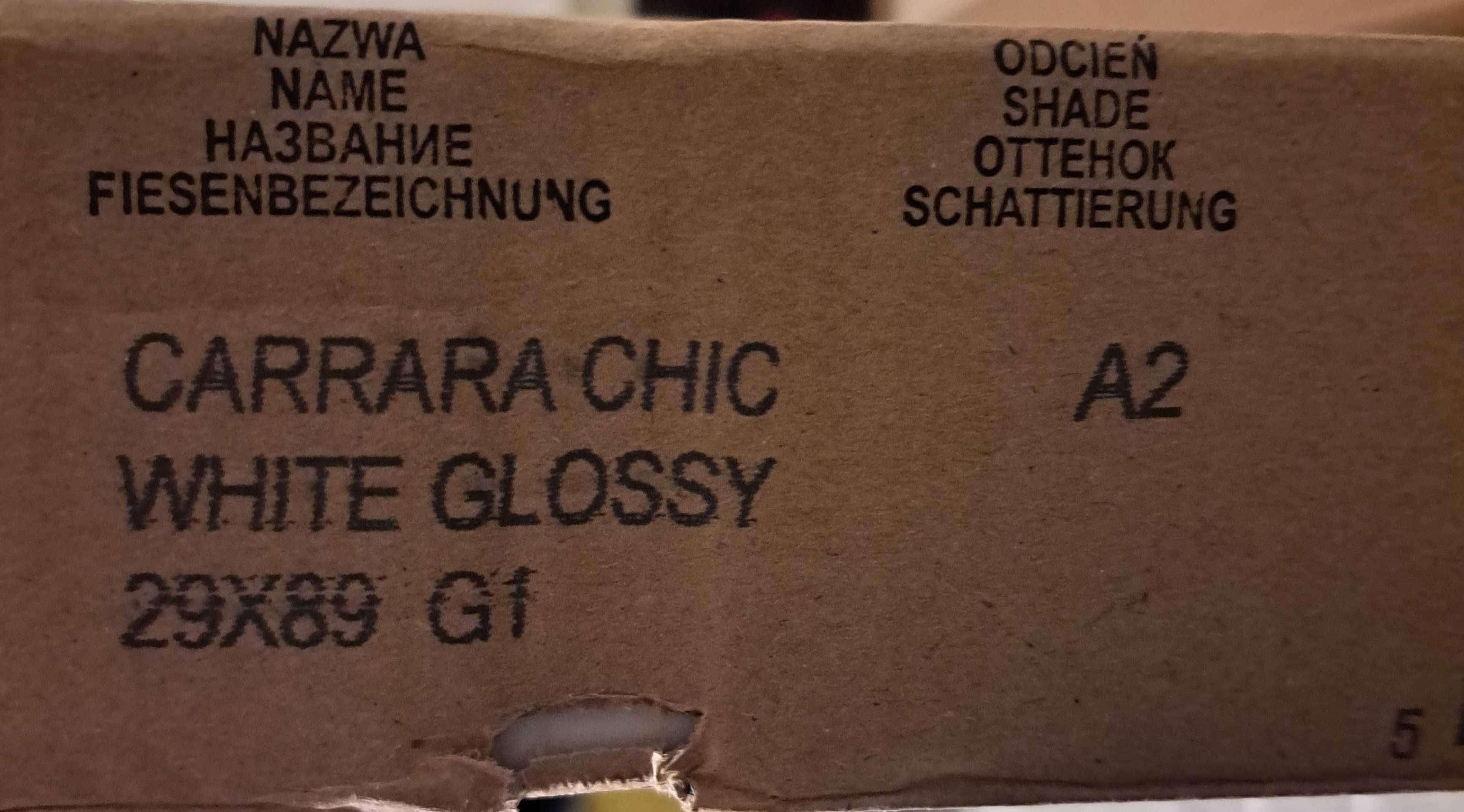 Płytki ścienne  Carrara Chic White Glossy 2 opakowania 2,58 m2