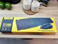 Zestaw T-WOLF gamingowy do gier klawiatura mysz gamingowa led usb rgb