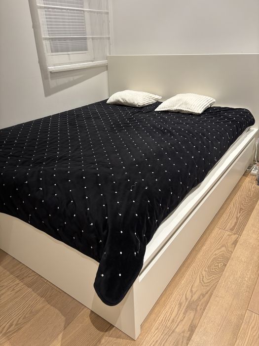 Łóżko MALM z materacem i 2 szufladami 160x200