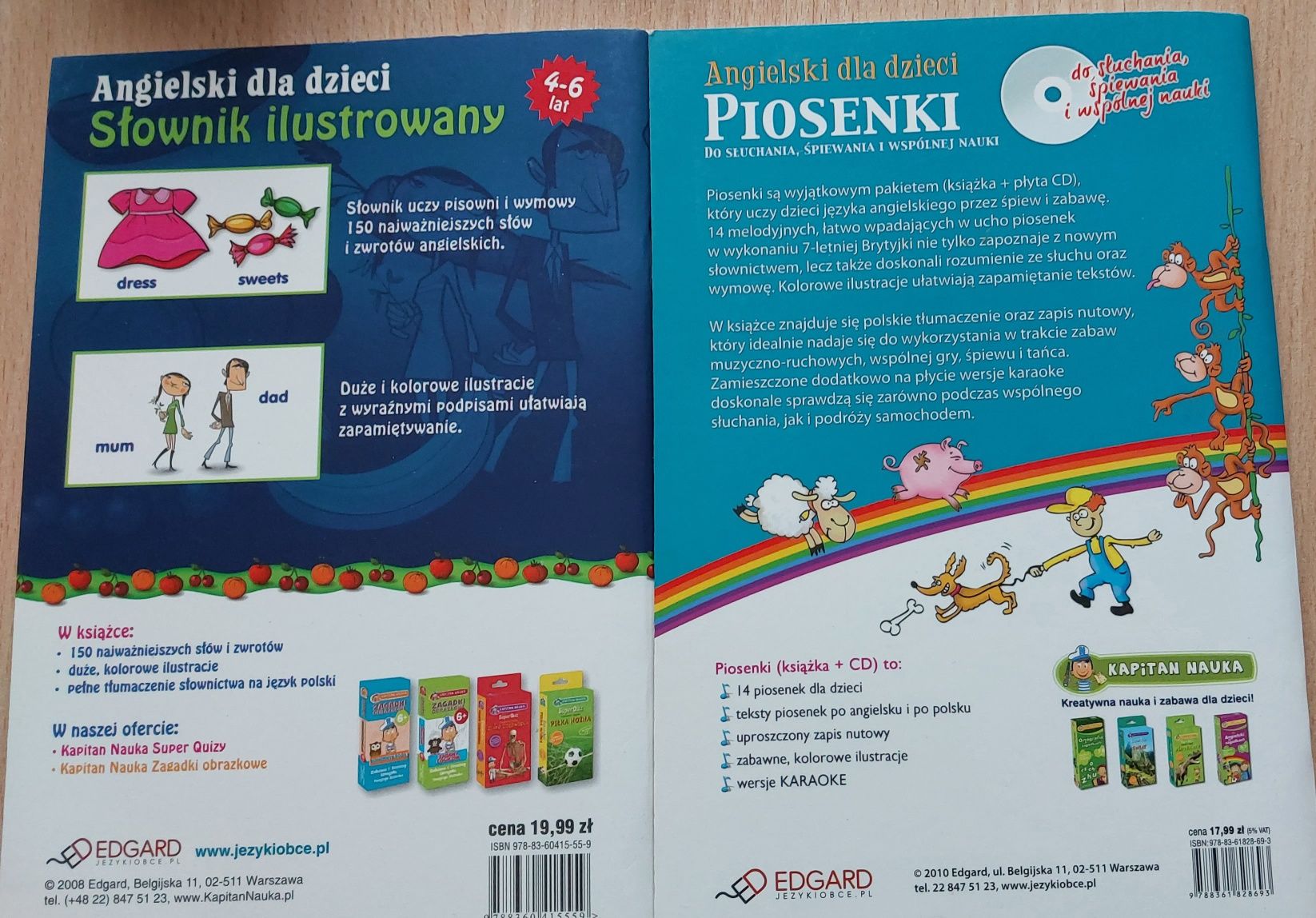 Angielski dla dzieci Słownik ilustrowany+ gratis Piosenki