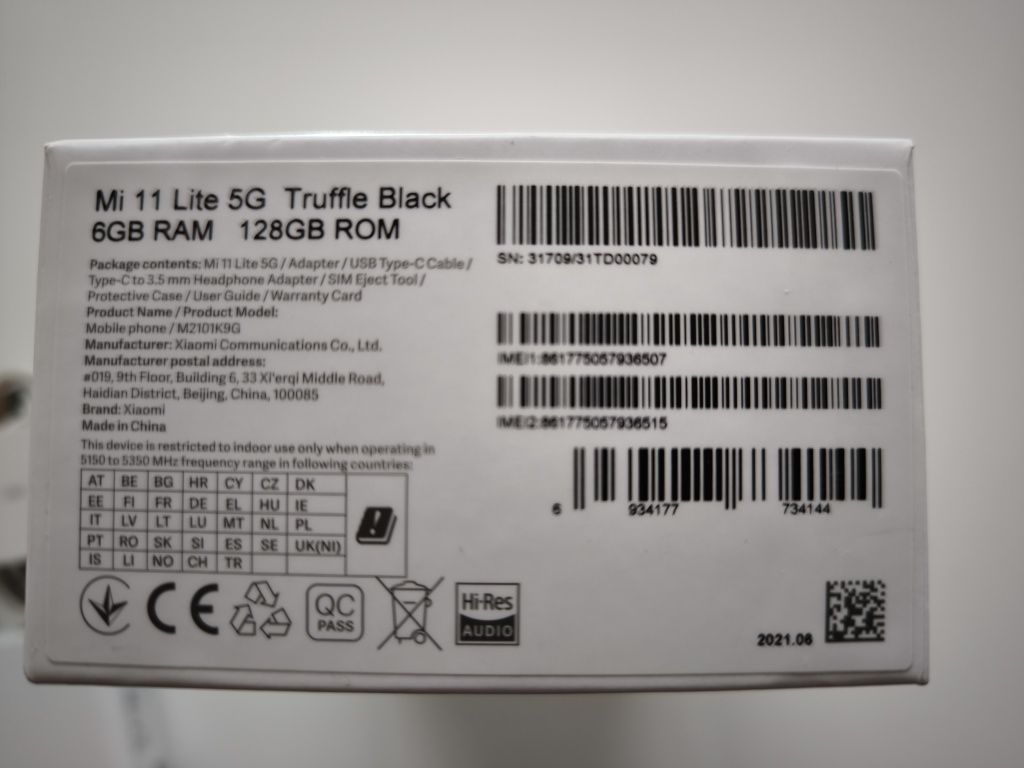 Xiaomi Mi 11 Lite 5G 6GB RAM 128 GB ROM