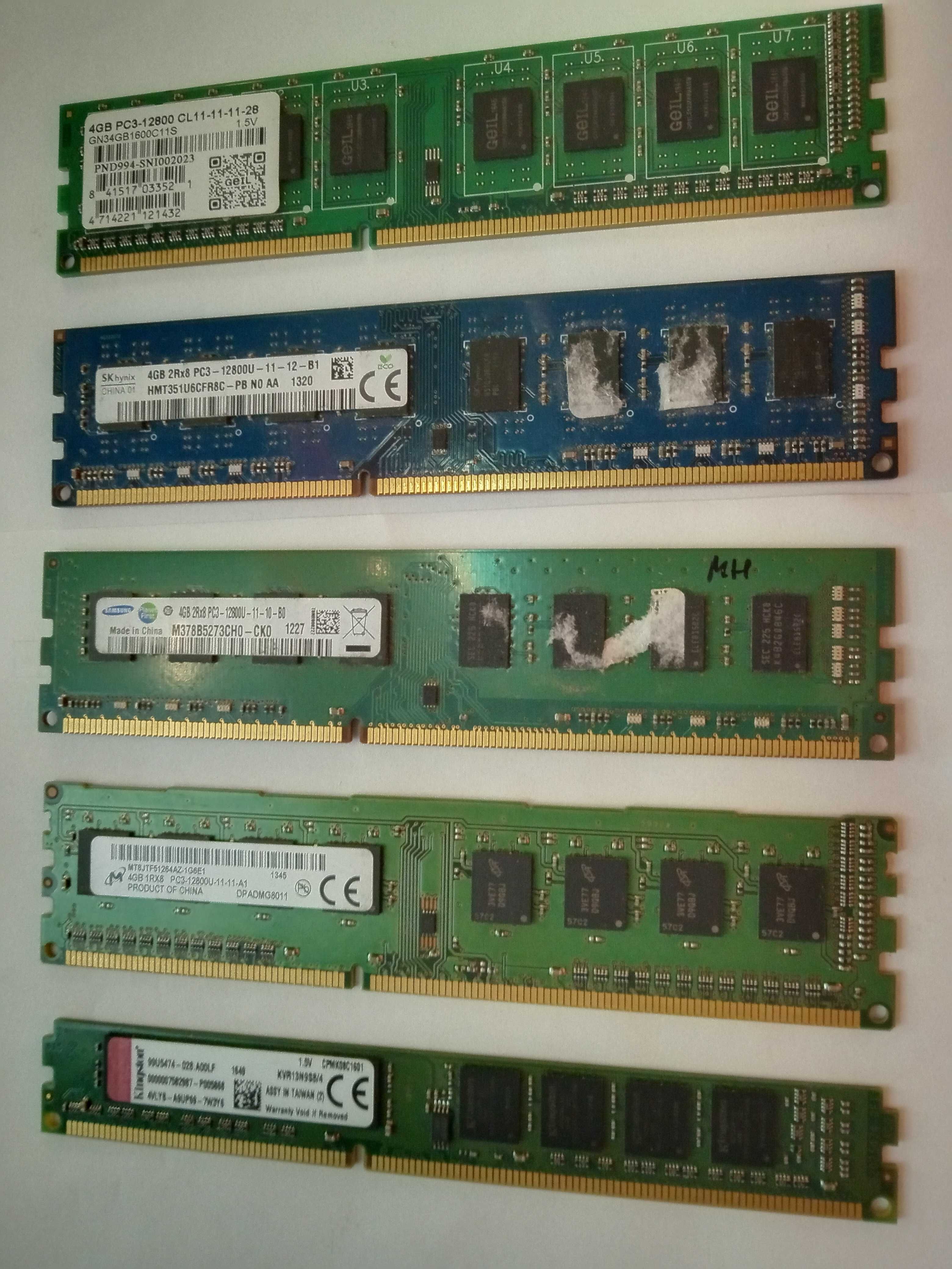 5шт одним лотом ОЗУ память для ПК DDR3 4Gb