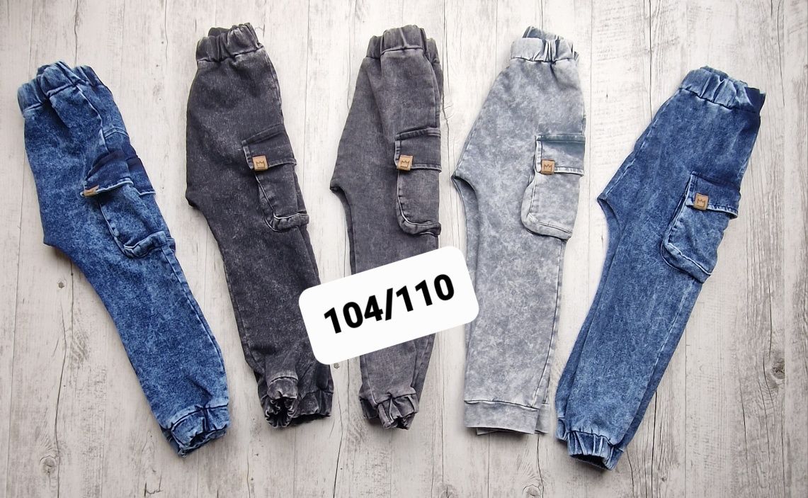 Spodnie dekatyzowane 1szt mimi bawełniane chłopięce 104/110