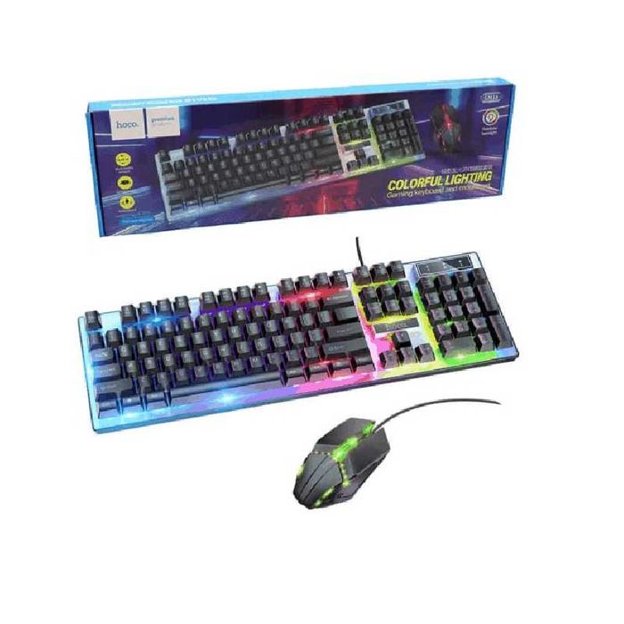 Комплект Hoco GM18 Luminous игровой клавиатуры с RGB подсветкой+ мышка